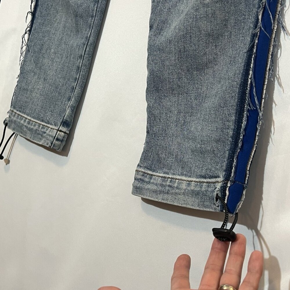 Hudson Anthropologie Jessy Boyfriend High Waist Jeans Size 29 Distressed Blue - Picture 14 of 16